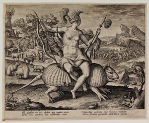 Amerika von Adriaen Collaert